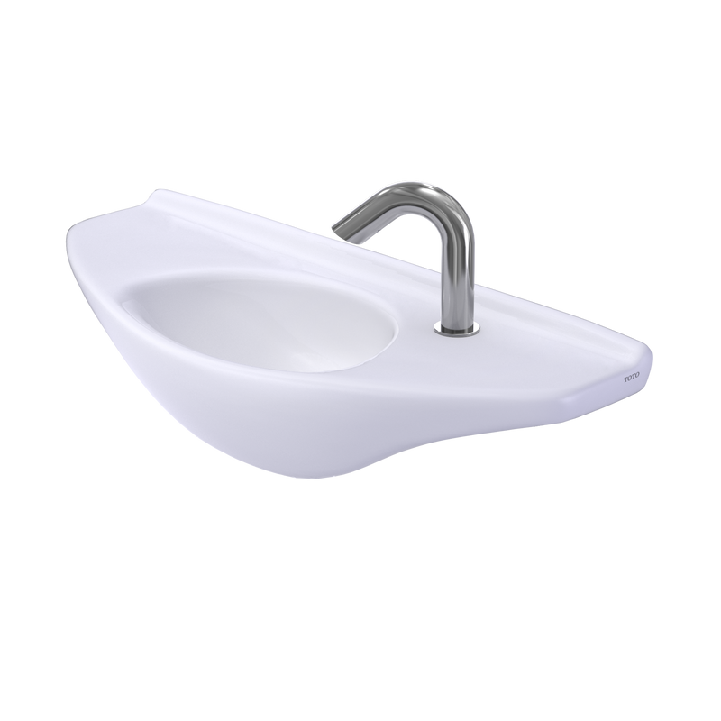 TOTO LT650G#01 Oval Wall-Mount Bathroom Sink with CEFIONTECT, Cotton White - view 3