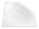 Atlantis Whirlpool 6060VDR Mali 83 in. x 62 in. Corner Whirlpool and Air Bathtub with Center drain and VS Jets and Aromatherapy in Glossy White
