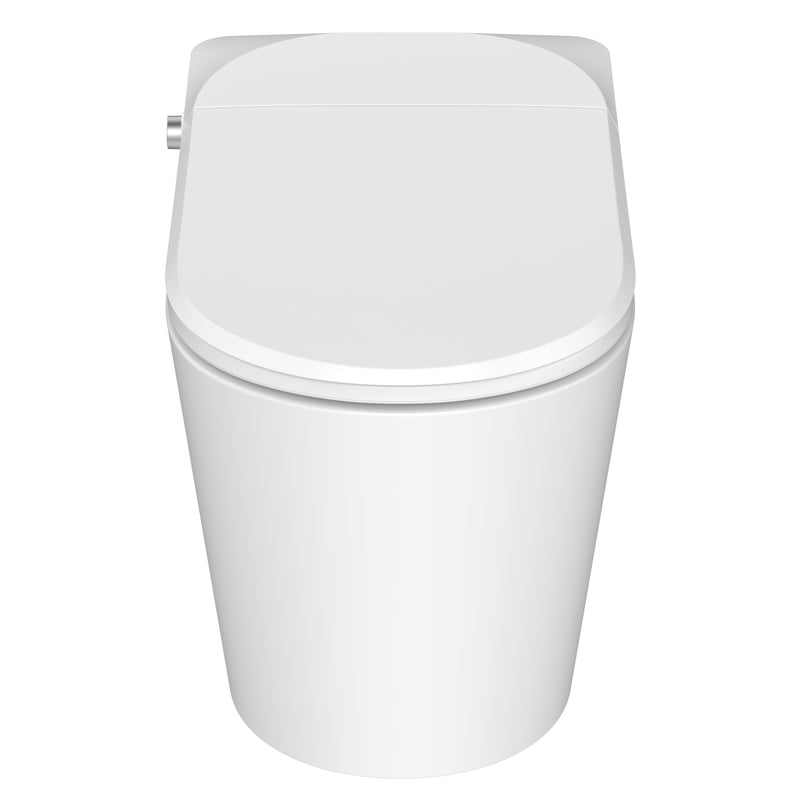 Anzzi TL-STFF950WH ENVO Echo Elongated 1.28 GPF Smart Bidet Toilet with Auto Open, Auto Close, Auto Flush, and Heated Se