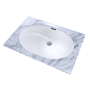 TOTO LT546G#01 Oval 19-11/16" x 13-3/4" Undermount Bathroom Sink with CEFIONTECT, Cotton White - view 3