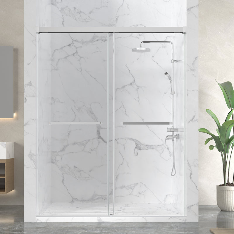 Anzzi SD-AZ21-01CH Ward Series Frameless Sliding Shower Door