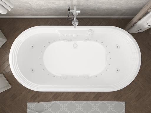 Atlantis Whirlpool 3467RD Royale 34 x 67 Oval Freestanding Air & Whirlpool Water Jetted Bathtub - view 2