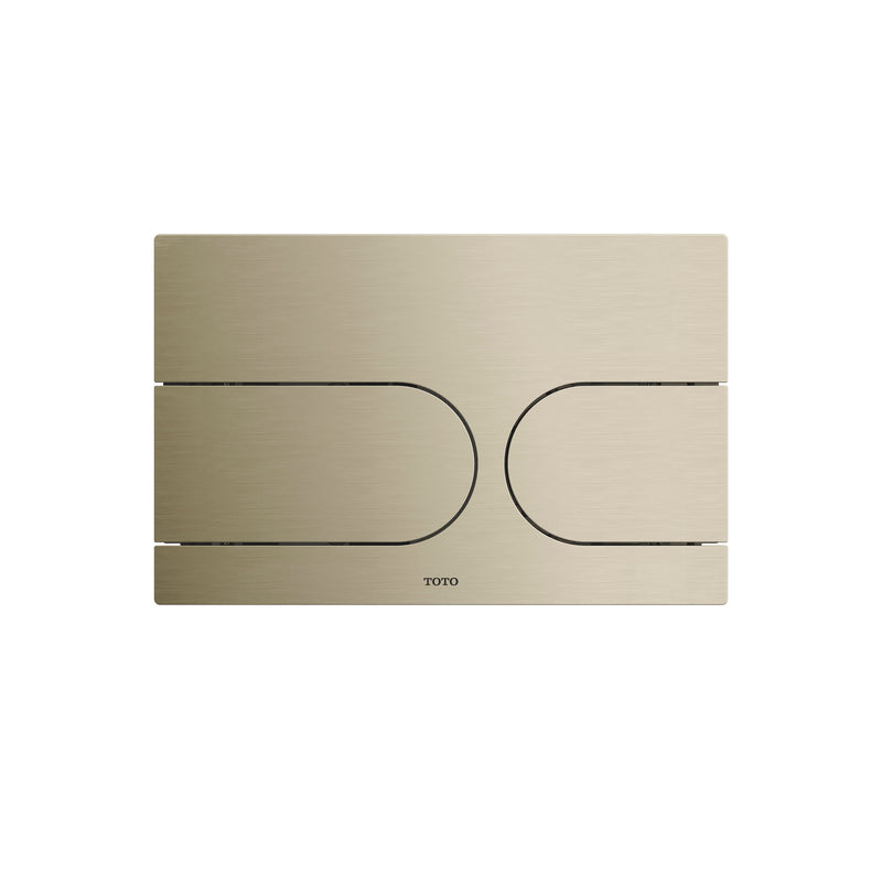 TOTO YT990#N Nickel Push Button Plate for NEOREST In-Wall Tank Unit, White Glass