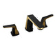 Anzzi 2-Handle 3-Hole 8 in. Widespread Bathroom Faucet with Pop-Up Drain in Matte Black & Brushed Gold