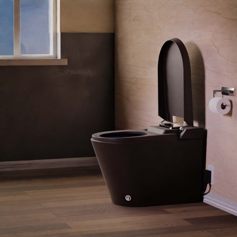 Trone STCM1.MB Nobelet Smart Bidet Toilet with ToeTouch, Auto Open and Close Lid, Auto Flush and Heated Seat - Matte Black - view 4
