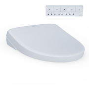 TOTO SW4726AT40#01 WASHLET+ S7 Electronic Bidet Toilet Seat with EWATER+ Bowl and Wand Cleaning and Contemporary Lid, Elongated, Cotton White