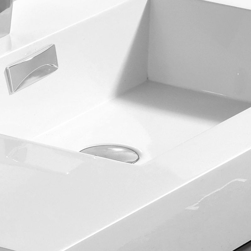 Kube Bath FMB40-VAG Bliss 40" Vulcan Ash Grey Free Standing Single Sink Bathroom Vanity with Reinforced Acrylic Composite Top - view 6