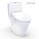 TOTO MW4463446CEMGN#01 WASHLET+ Aquia IV Two-Piece Elongated Dual Flush 1.28 and 0.9 GPF Toilet and WASHLET S5 Bidet Seat, Cotton White