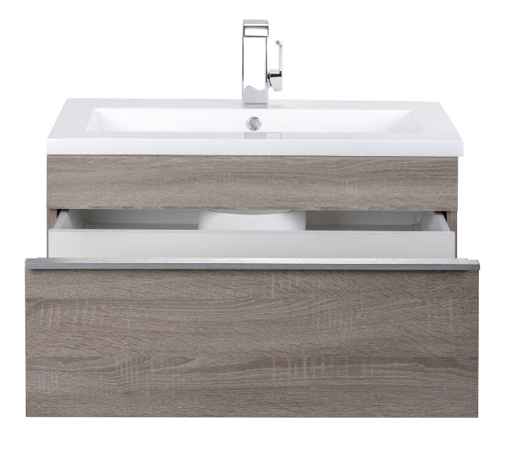 Cutler FV TR DORATO30 Trough 30" Wall Mount Modern Cultured Marble Top Bathroom Vanity - Dorato