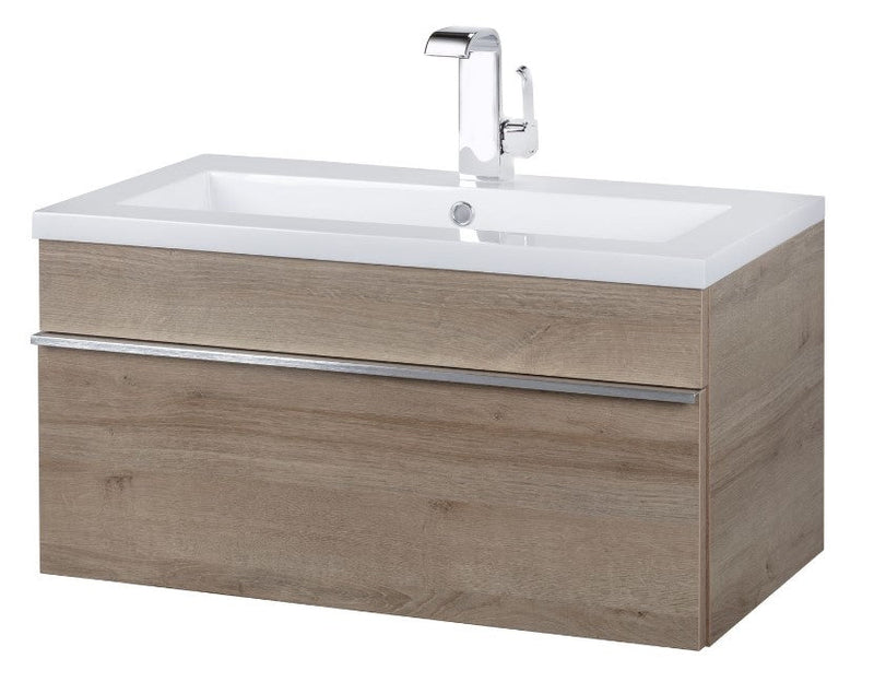 Cutler FV TR ORGANIC30 Trough 30" Wall Mount Modern Cultured Marble Top Bathroom Vanity - Organic