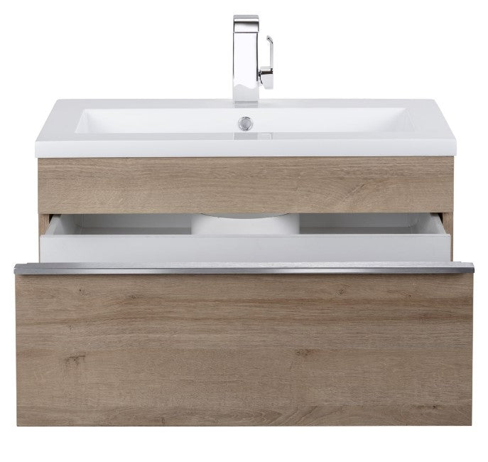 Cutler FV TR ORGANIC30 Trough 30" Wall Mount Modern Cultured Marble Top Bathroom Vanity - Organic