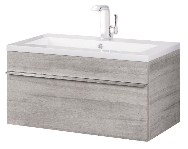 Cutler FV TR SOHO30 Trough 30" Wall Mount Modern Cultured Marble Top Bathroom Vanity - Soho