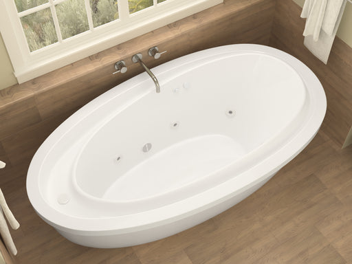 Atlantis Whirlpool 3871BW Breeze 38 x 71 Oval Freestanding Whirlpool Jetted Bathtub - view 2