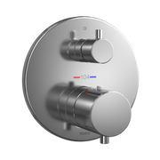 TOTO TBV01408U#CP Round Thermostatic Mixing Valve with Two-Way Diverter Shower Trim, Polished Chrome