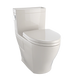 TOTO MS624124CEFG#03 Legato WASHLET+ One-Piece Elongated 1.28 GPF Universal Height Skirted Toilet with CEFIONTECT, Bone