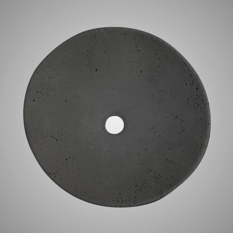 Pancosa Round Cast Concrete Vessel Sink - Black