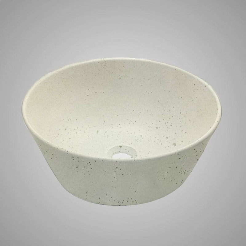Pancosa Round Cast Concrete Vessel Sink - Cream