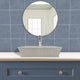 Paspen Rectangular Cast Concrete Vessel Sink - Cream