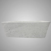 Paspen Rectangular Cast Concrete Vessel Sink - Light Grey
