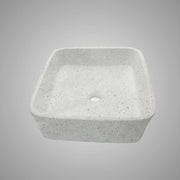 Paspen Rectangular Cast Concrete Vessel Sink - Light Grey