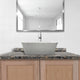 Paspen Rectangular Cast Concrete Vessel Sink - White