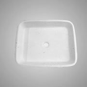 Paspen Rectangular Cast Concrete Vessel Sink - White