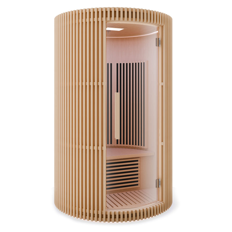 SaunaSpa SC-SS0025-0S 1-2 Person Round Infrared Sauna in Canadian Hemlock