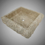 Peply Marble Vessel Sink - Dark Cream