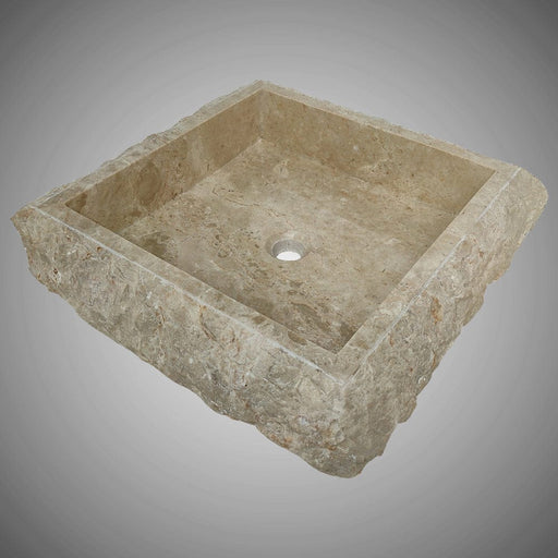Peply Marble Vessel Sink - Dark Cream