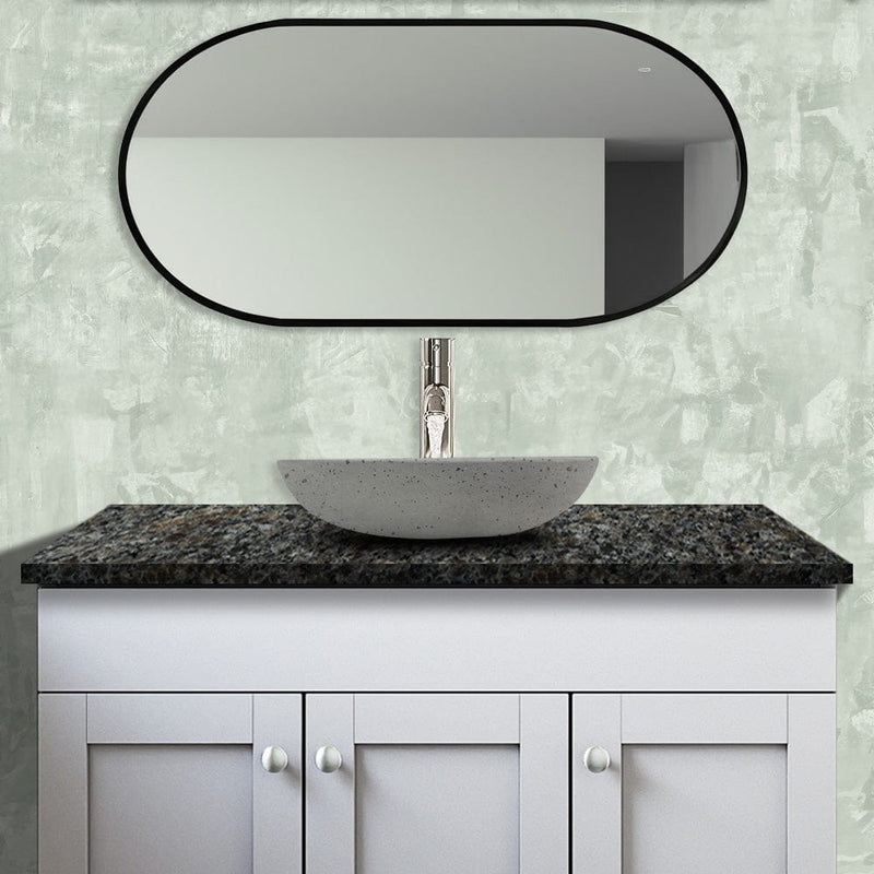 Pepster Round Cast Concrete Vessel Sink - Black