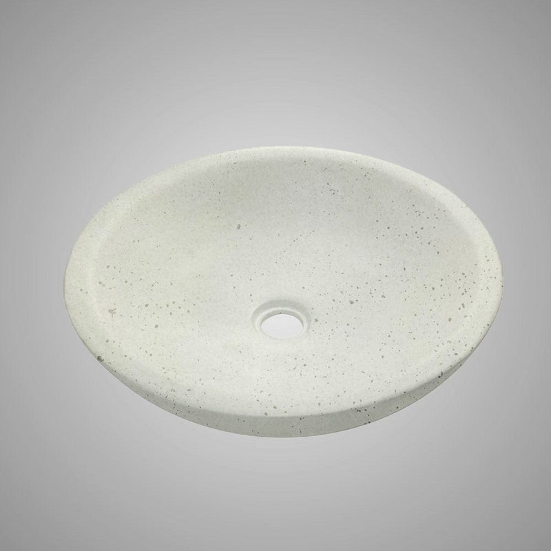 Pepster Round Cast Concrete Vessel Sink - Cream