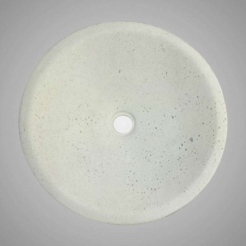 Pepster Round Cast Concrete Vessel Sink - Cream