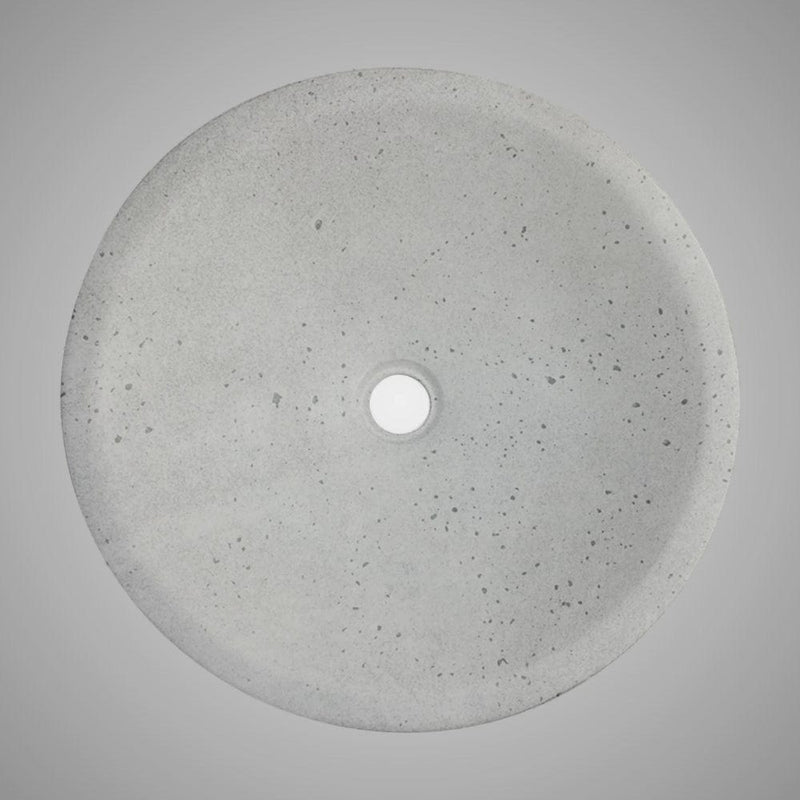 Pepster Round Cast Concrete Vessel Sink - Light Grey