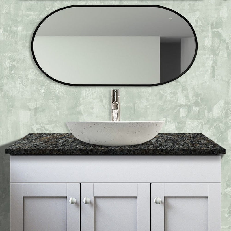 Pepster Round Cast Concrete Vessel Sink - White