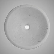 Pepster Round Cast Concrete Vessel Sink - White