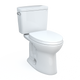 TOTO MS776124CEFG.10#01 Drake Two-Piece Elongated 1.28 GPF Universal Height TORNADO FLUSH Toilet with 10 Inch Rough-In, CEFIONTECT, and SoftClose Seat, WASHLET+ Ready, Cotton White