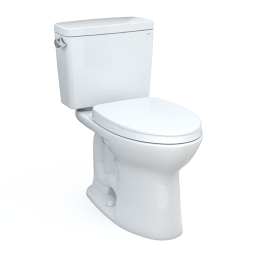 TOTO MS776124CSG#01 Drake Two-Piece Elongated 1.6 GPF TORNADO FLUSH Toilet with CEFIONTECT and SoftClose Seat, WASHLET+ Ready, Cotton White