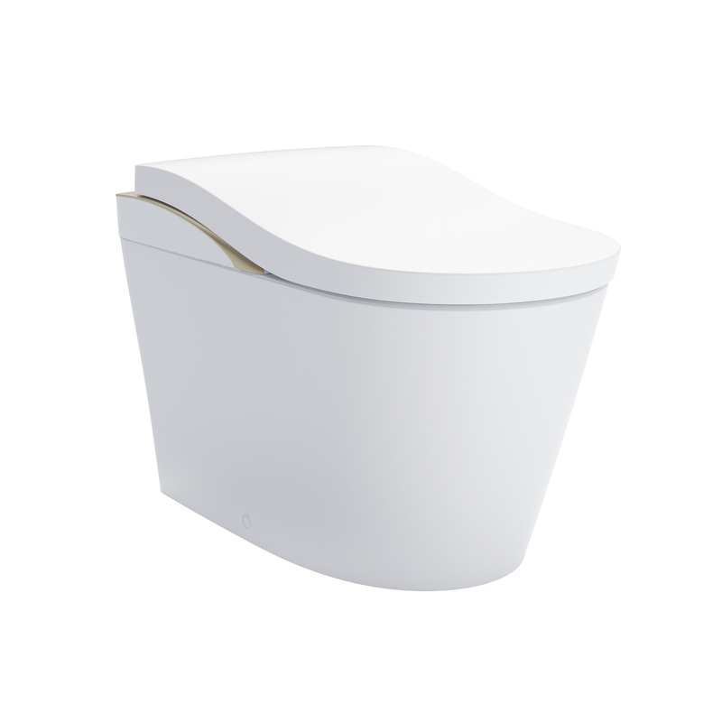 TOTO MS8732CUMFG#01N NEOREST LS Dual Flush 1.0 or 0.8 GF Integrated Bidet Toilet, Cotton White with Nickel Trim