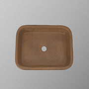 Piero Cast Concrete Rectangular Vessel Sink - Vintage Brown