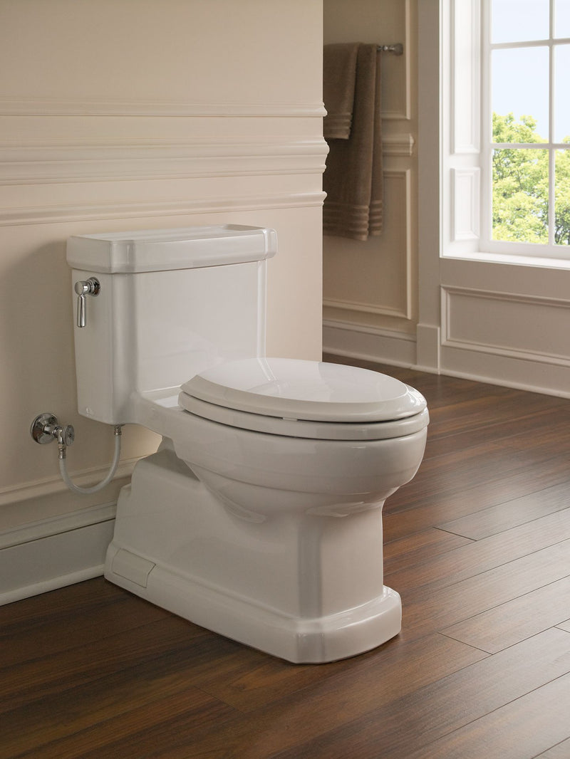 TOTO MS974224CEFG#01 Eco Guinevere Elongated 1.28 GPF Universal Height Skirted Toilet with CEFIONTECT and SoftClose Seat, Cotton White - view 7
