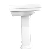 TOTO LPT532.8N#01 Promenade 24" x 19-1/4" Rectangular Pedestal Bathroom Sink for 8 inch Center Faucets, Cotton White - view 3