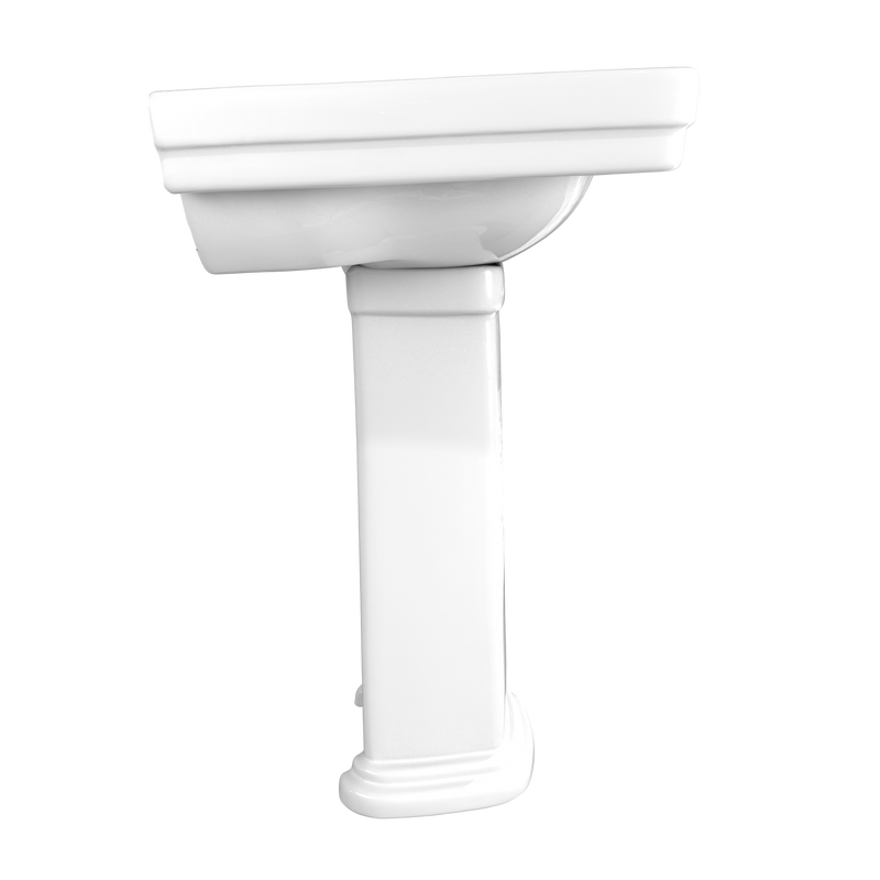 TOTO LPT532.8N#01 Promenade 24" x 19-1/4" Rectangular Pedestal Bathroom Sink for 8 inch Center Faucets, Cotton White - view 3