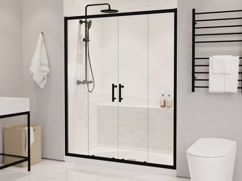Anzzi SD-AZ15-01MB Romance Series Sliding Framed Shower Door