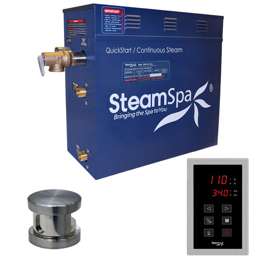 SteamSpa Oasis Series Generator Round - Brushed Nickel