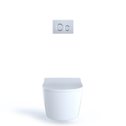 TOTO CT447CFG#01 RP Wall-Hung Contemporary D-Shape Dual Flush 1.28 and 0.9 GPF Toilet with CEFIONTECT, Cotton White - view 8