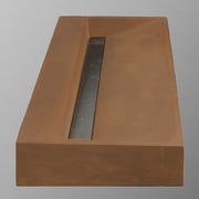 Prospero Rectangular Cast Concrete Vessel Sink - Vintage Brown