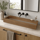 Prospero Rectangular Cast Concrete Vessel Sink - Vintage Brown