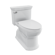 TOTO MS964124CEFG#01 Soirée One Piece Elongated 1.28 GPF Universal Height Skirted Toilet with CeFiONtect, Cotton White