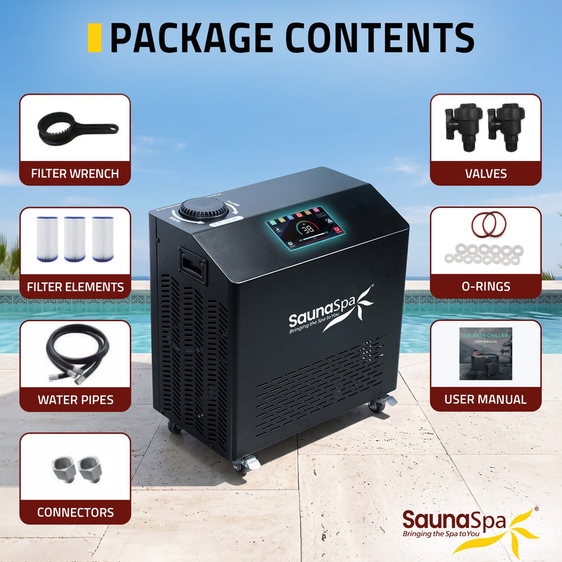 K-Plunge Gale Cold Plunge Chiller and Heater in Black