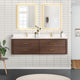 Vinnova 706672-AD-BK Cristo 72" Floating Double Bath Vanity in Aged Dark Brown Oak